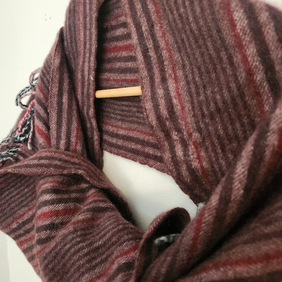 Hogarth Lambswool Scarf - Made in Scotland, Beautiful Stripe, Scottish Wool Mens - Picture 5 of 6
